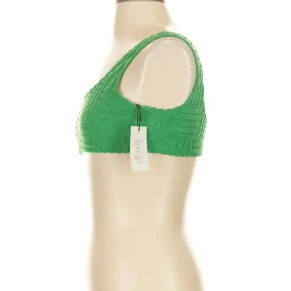 Cider Green Terry Cloth Crop Top New - Picture 3 of 7
